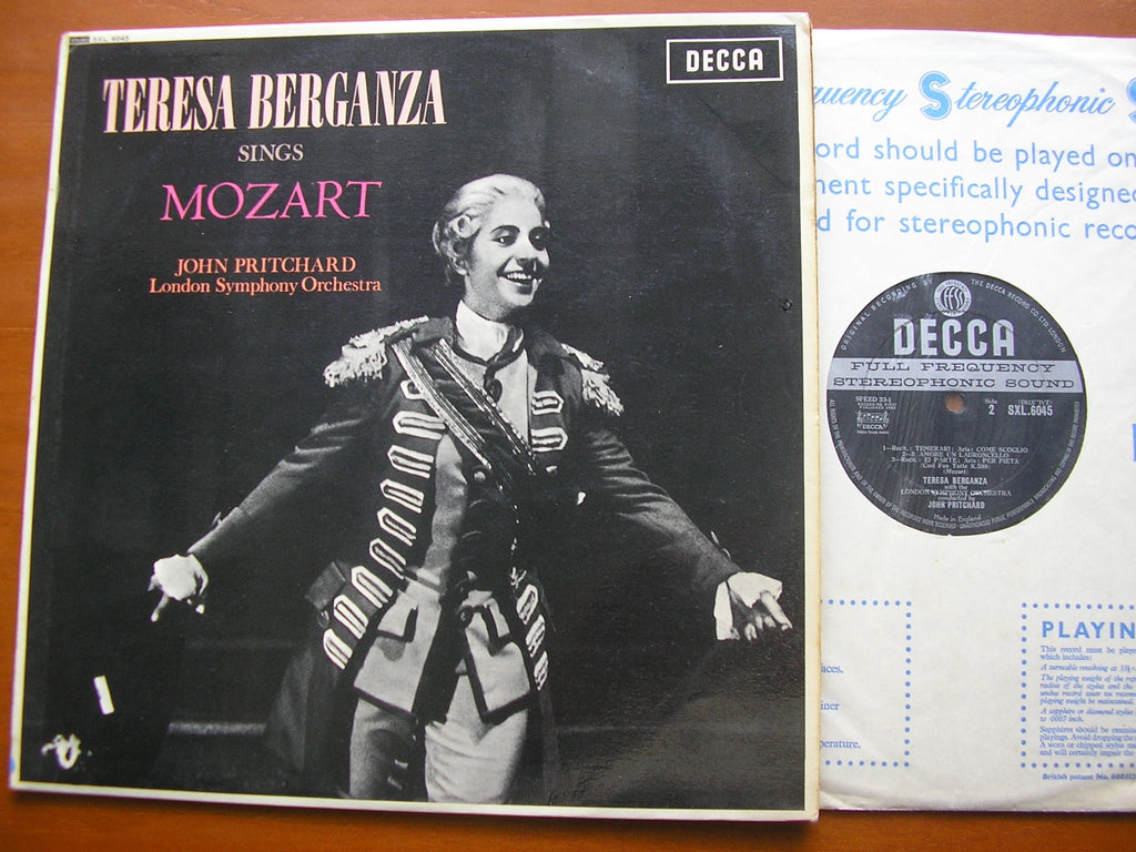 SXL 6045 TERESA BERGANZA SINGS MOZART ARIAS BERGANZA / LONDON SYMPHONY / PRITCHARD
