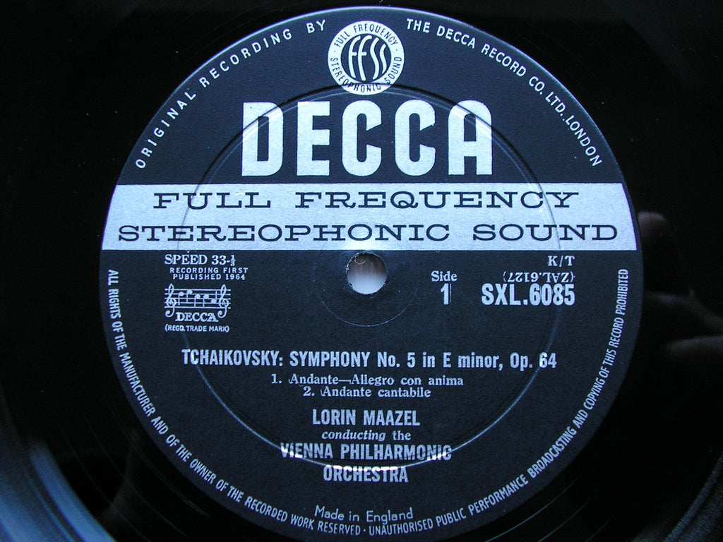 SXL 6085 TCHAIKOVSKY: SYMPHONY No. 5 MAAZEL / VIENNA PHILHARMONIC