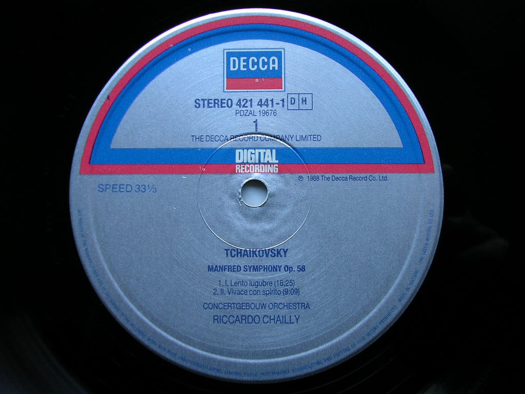 TCHAIKOVSKY: MANFRED SYMPHONY  CHAILLY / CONCERTGEBOUW ORCHESTRA   421 441