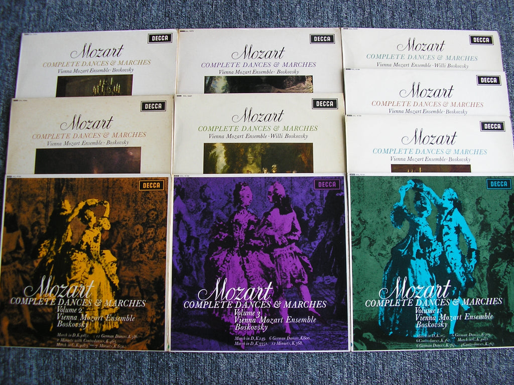 MOZART: COMPLETE DANCES & MARCHES  BOSKOVSKY / VIENNA MOZART ENSEMBLE Decca 10LP