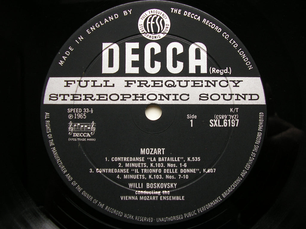 MOZART: COMPLETE DANCES & MARCHES  BOSKOVSKY / VIENNA MOZART ENSEMBLE Decca 10LP