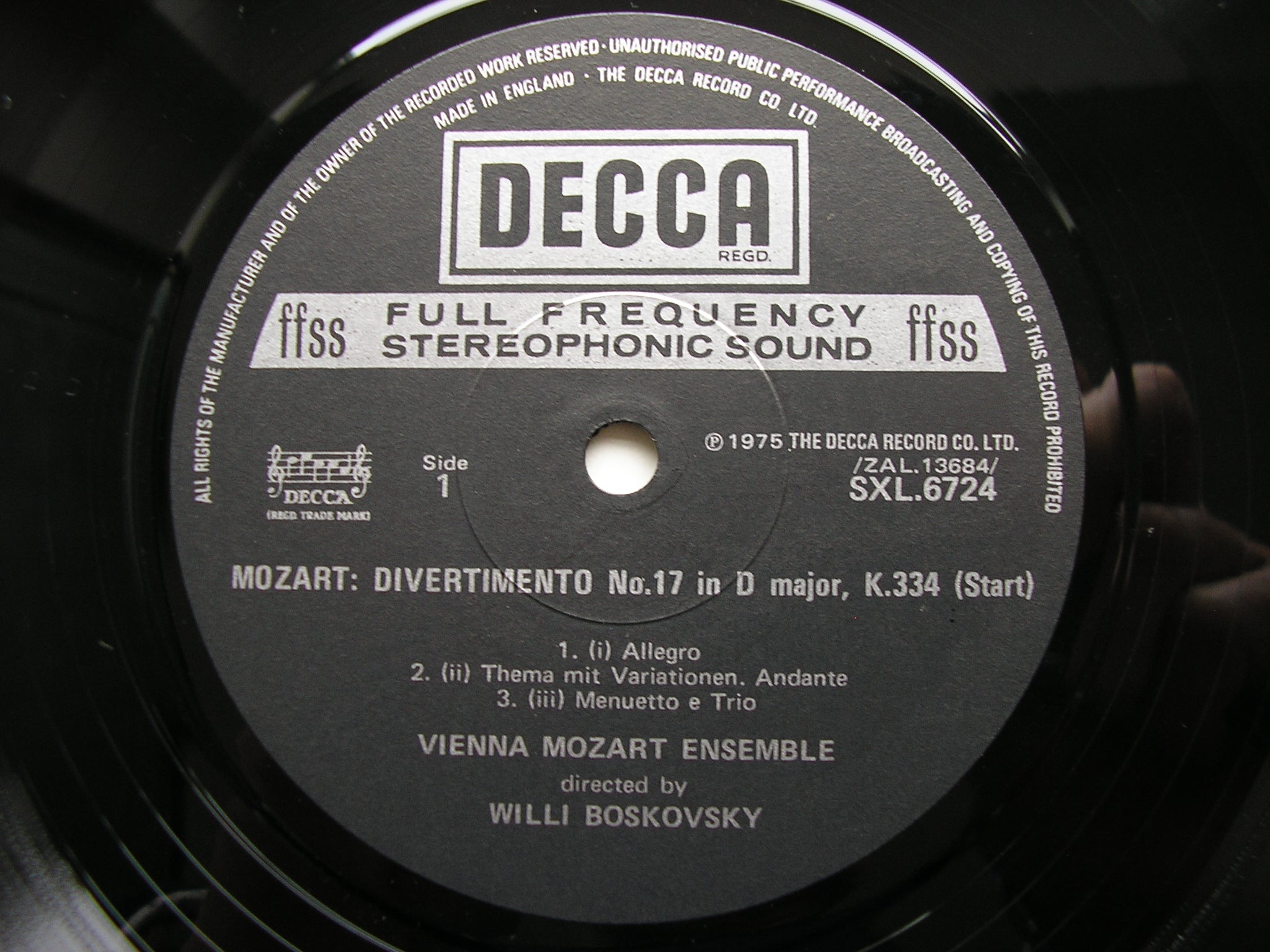 MOZART: SERENADES & DIVERTIMENTI  BOSKOVSKY / VIENNA MOZART ENSEMBLE   9 LP