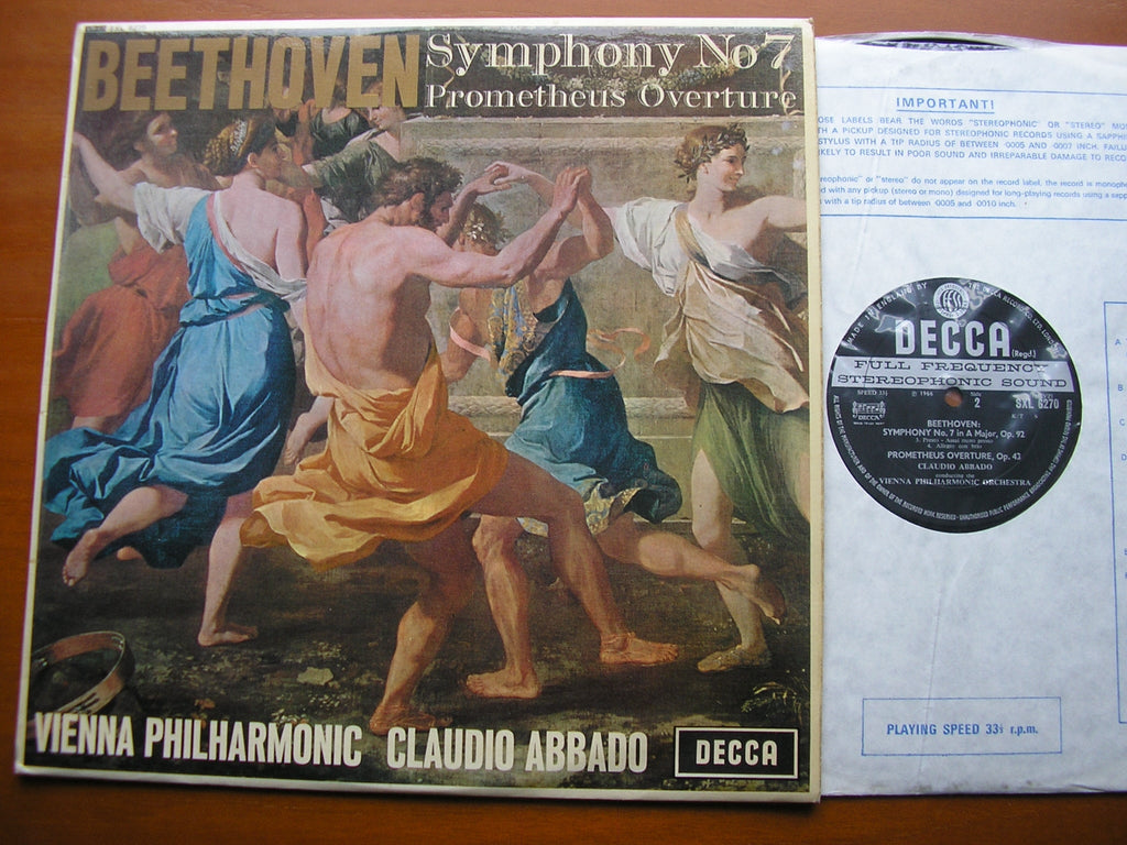 SXL 6270 BEETHOVEN: SYMPHONY No. 7 / OVERTURE Prometheus ABBADO / VIENNA PHILHARMONIC