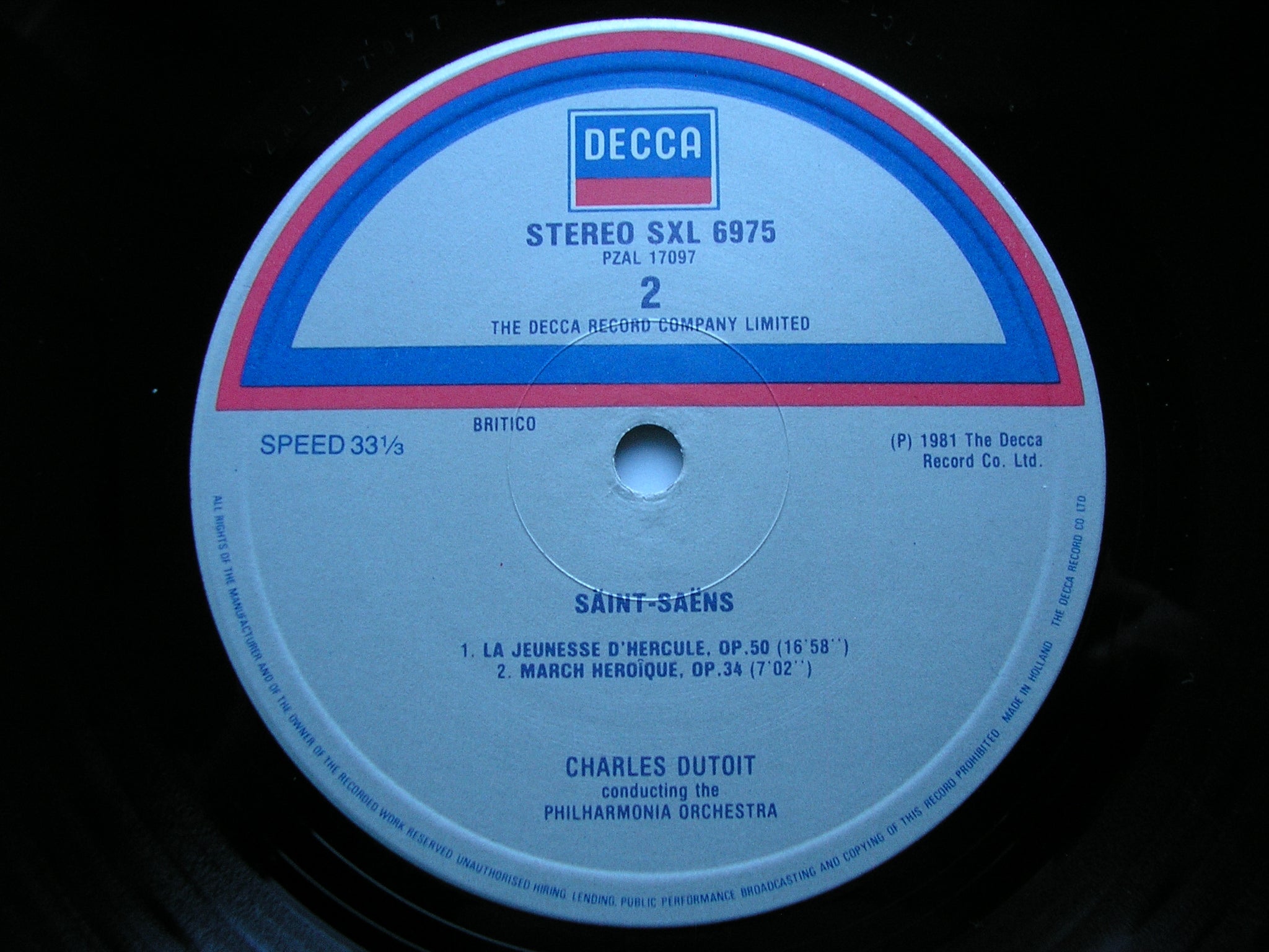 SXL 6975 SAINT-SAENS: ORCHESTRAL WORKS DUTOIT / PHILHARMONIA