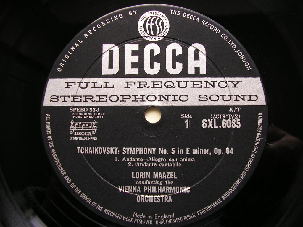SXL 6085 / 6157 / 6159 / 6162 / 6163 / 6164 TCHAIKOVSKY: SIX SYMPHONIES MAAZEL / VIENNA PHILHARMONIC ORCHESTRA