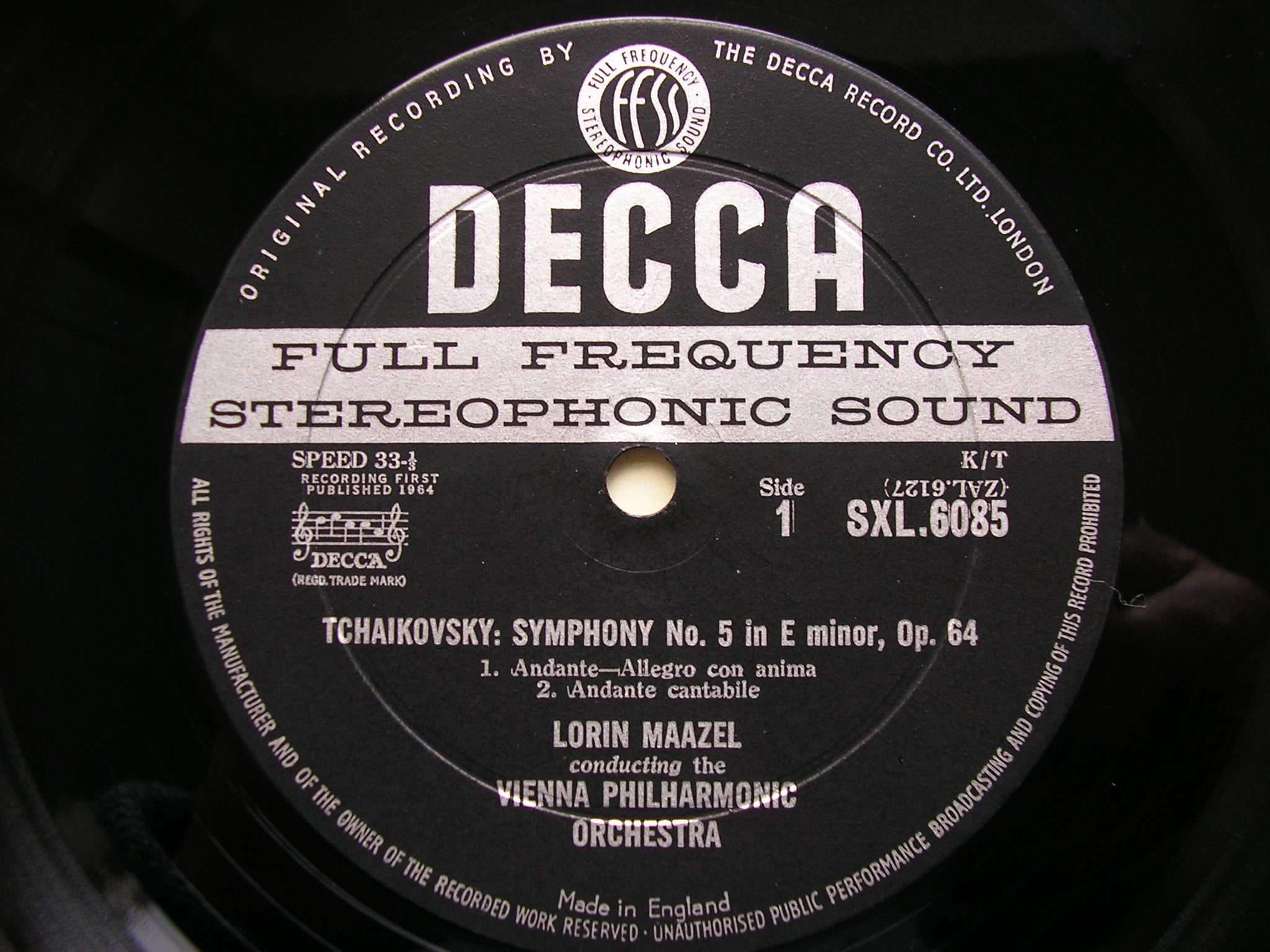 SXL 6085 / 6157 / 6159 / 6162 / 6163 / 6164 TCHAIKOVSKY: SIX SYMPHONIES MAAZEL / VIENNA PHILHARMONIC ORCHESTRA