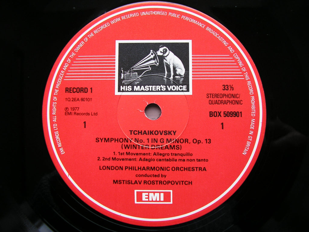 TCHAIKOVSKY: THE COMPLETE SYMPHONIES   ROSTROPOVITCH / LONDON PHILHARMONIC  7 LP   SLS 5099