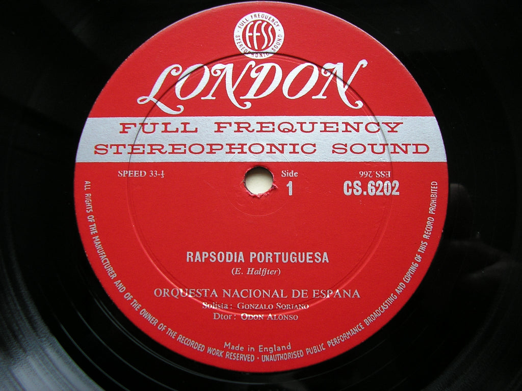 TURINA: RAPSODIA SINFONICA / HALFFTER: RAPSODIA PORTUGUESA   SORIANO  / SPANISH NATIONAL ORCHESTRA / ALONSO   CS 6202