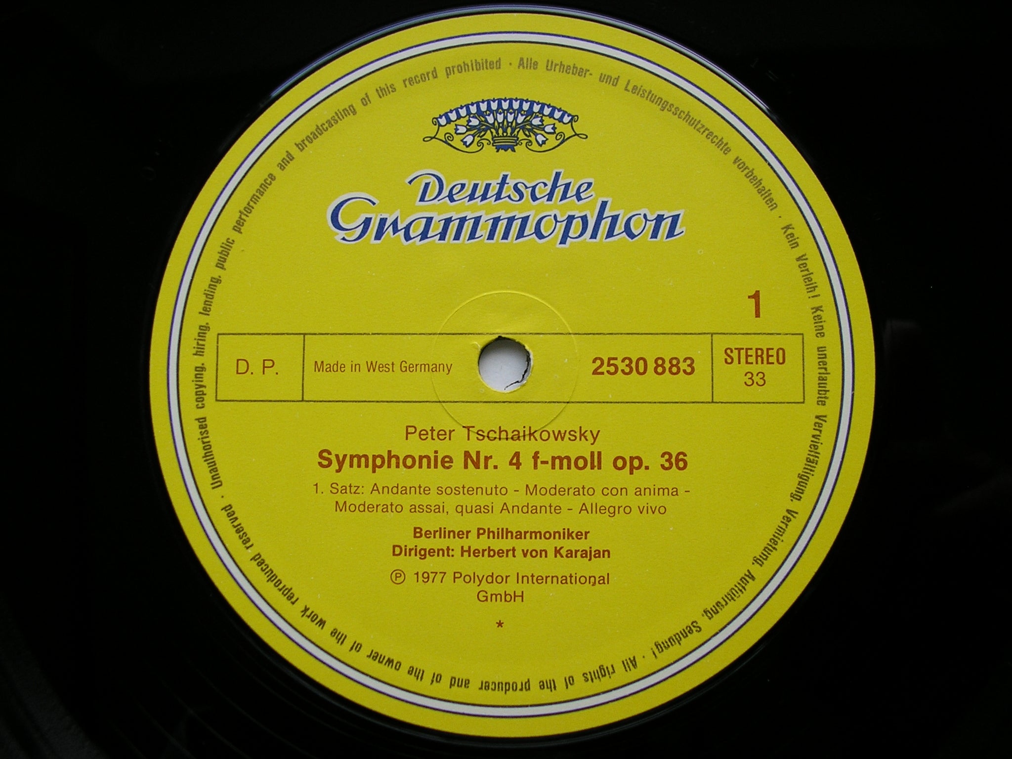 TCHAIKOVSKY: SIX SYMPHONIES    KARAJAN / BERLIN PHILHARMONIC    6LP
