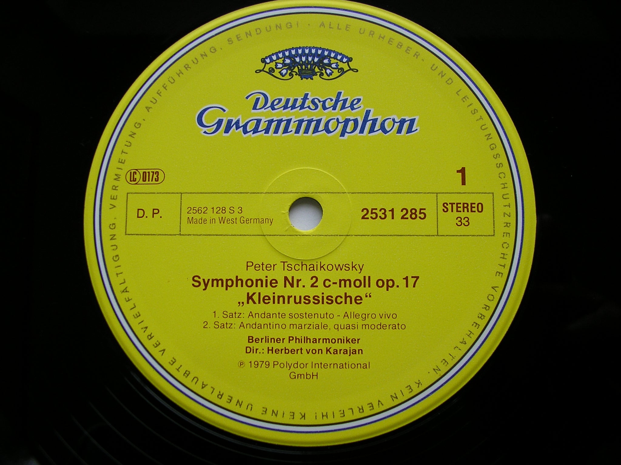 TCHAIKOVSKY: SIX SYMPHONIES    KARAJAN / BERLIN PHILHARMONIC    6LP
