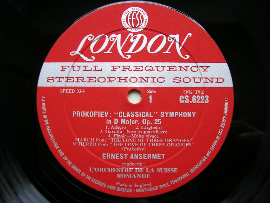 PROKOFIEV / GLINKA / BORODIN: ORCHESTRAL MUSIC   ANSERMET / SUISSE ROMANDE   CS 6223