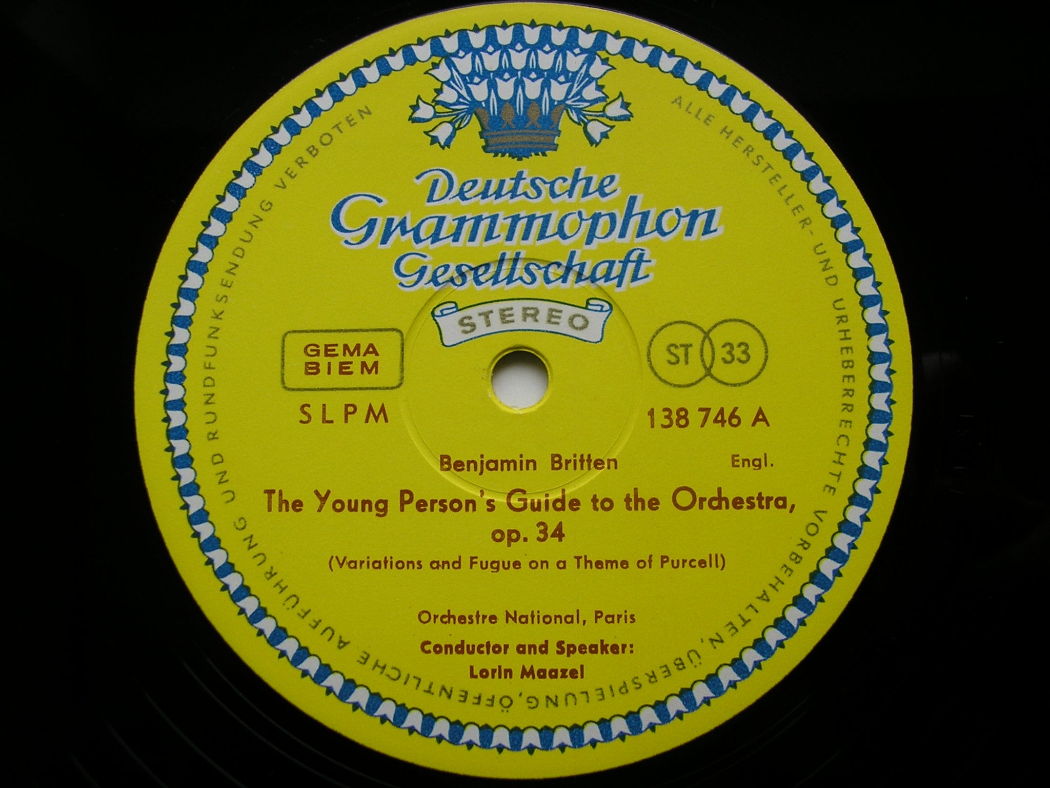 BRITTEN: YOUNG PERSON'S GUIDE TO THE ORCHESTRA / PROKOFIEV: PETER & THE WOLF     CLUNES / FRENCH NATIONAL RADIO ORCHESTRA / MAAZEL    138 746