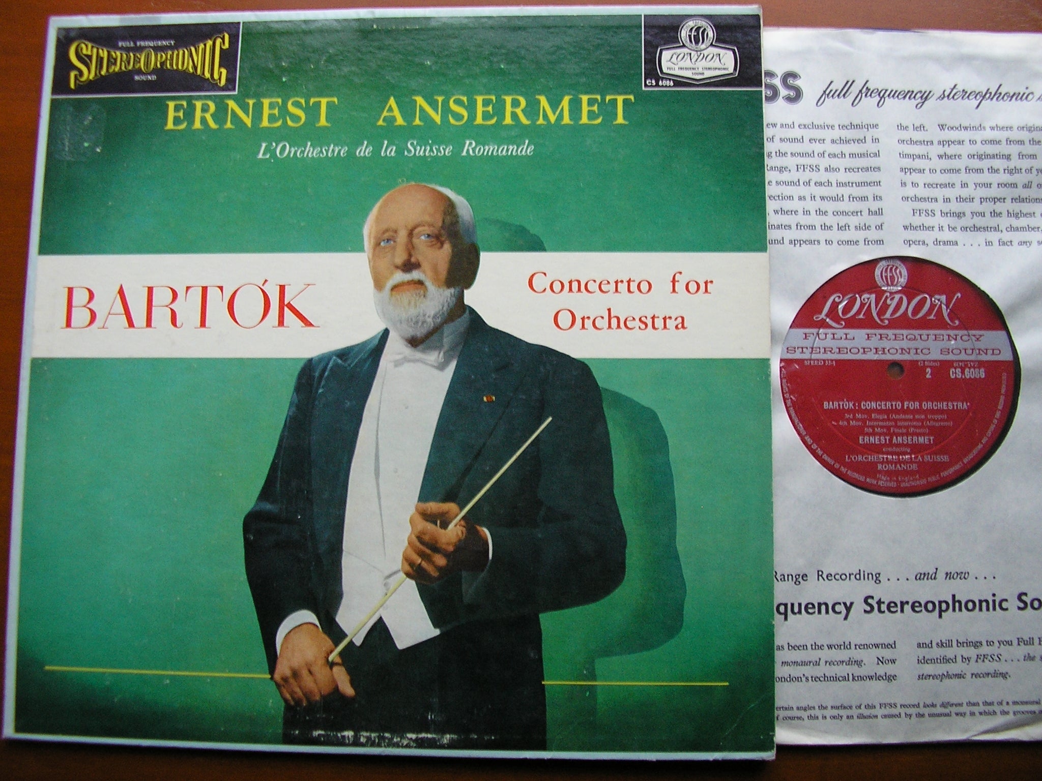 BARTOK: CONCERTO FOR ORCHESTRA   ANSERMET / SUISSE ROMANDE   CS 6086