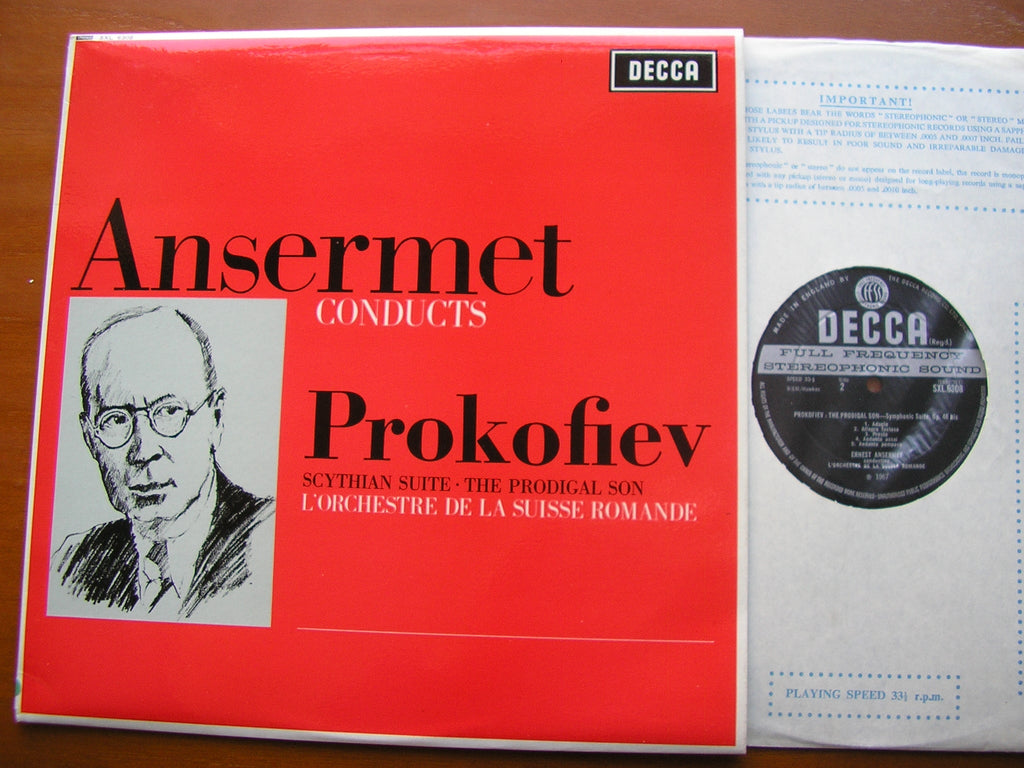 SXL 6308 ANSERMET CONDUCTS PROKOFIEV: SCYTHIAN SUITE / THE PRODIGAL SON ANSERMET / SUISSE ROMANDE