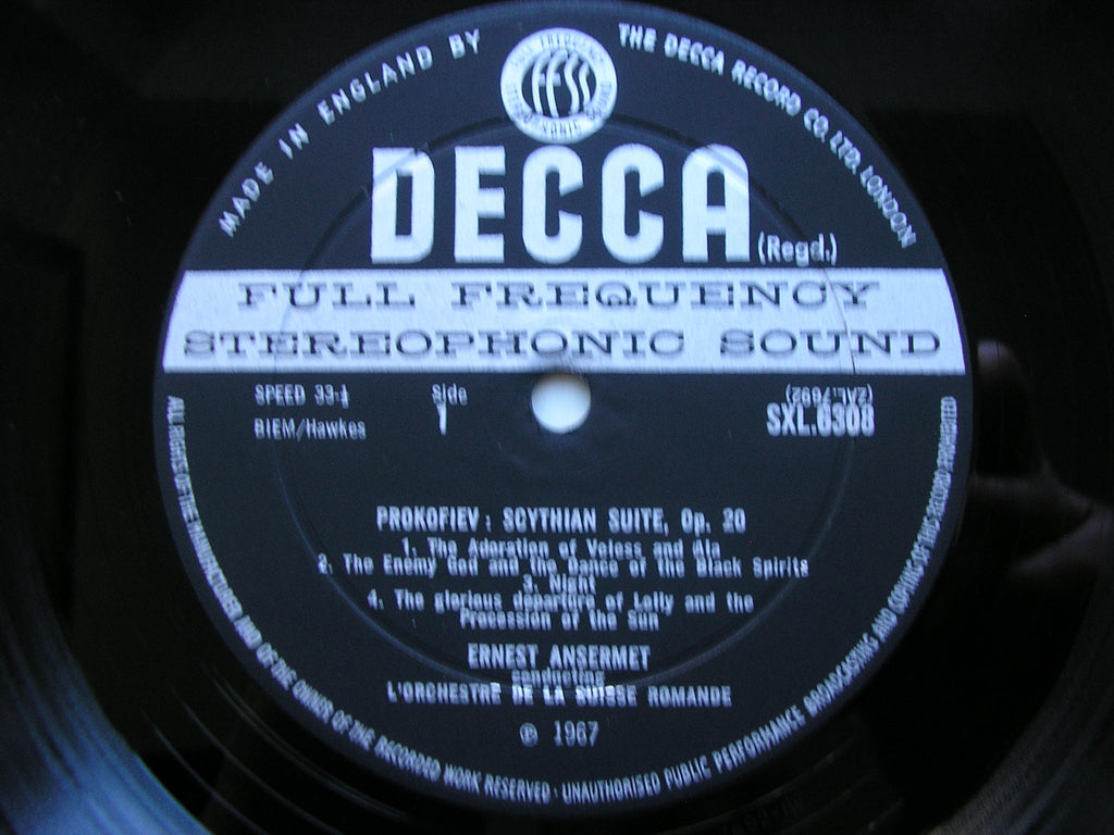 SXL 6308 ANSERMET CONDUCTS PROKOFIEV: SCYTHIAN SUITE / THE PRODIGAL SON ANSERMET / SUISSE ROMANDE