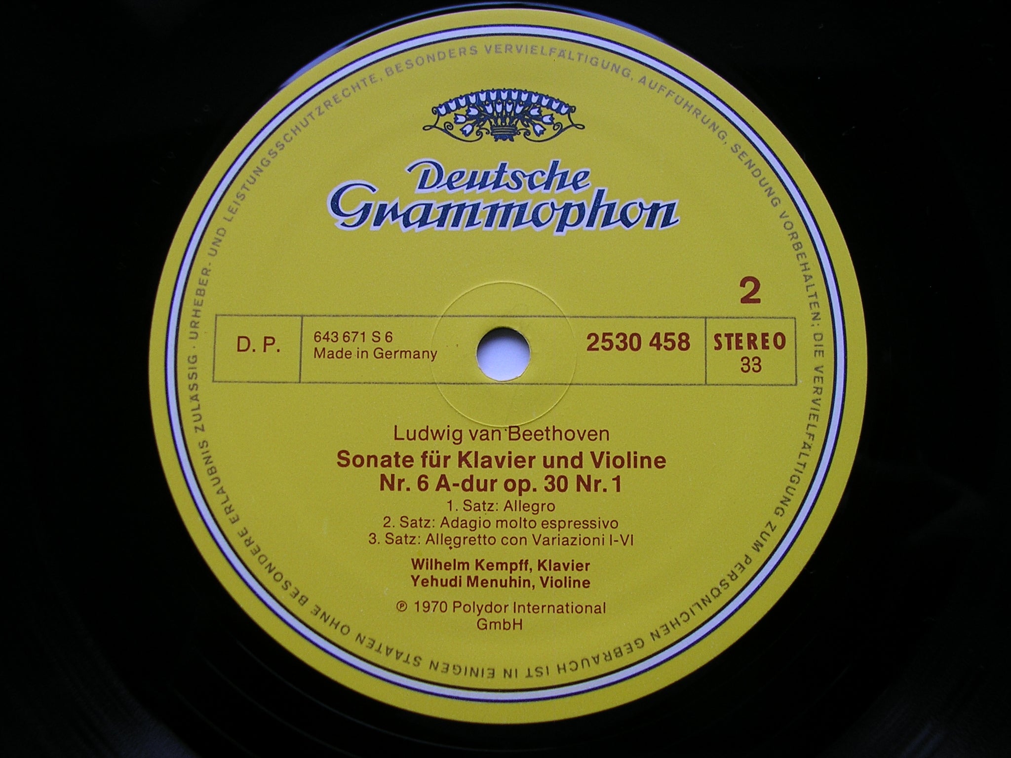 BEETHOVEN: THE COMPLETE VIOLIN SONATAS     MENUHIN / KEMPFF    5 LP