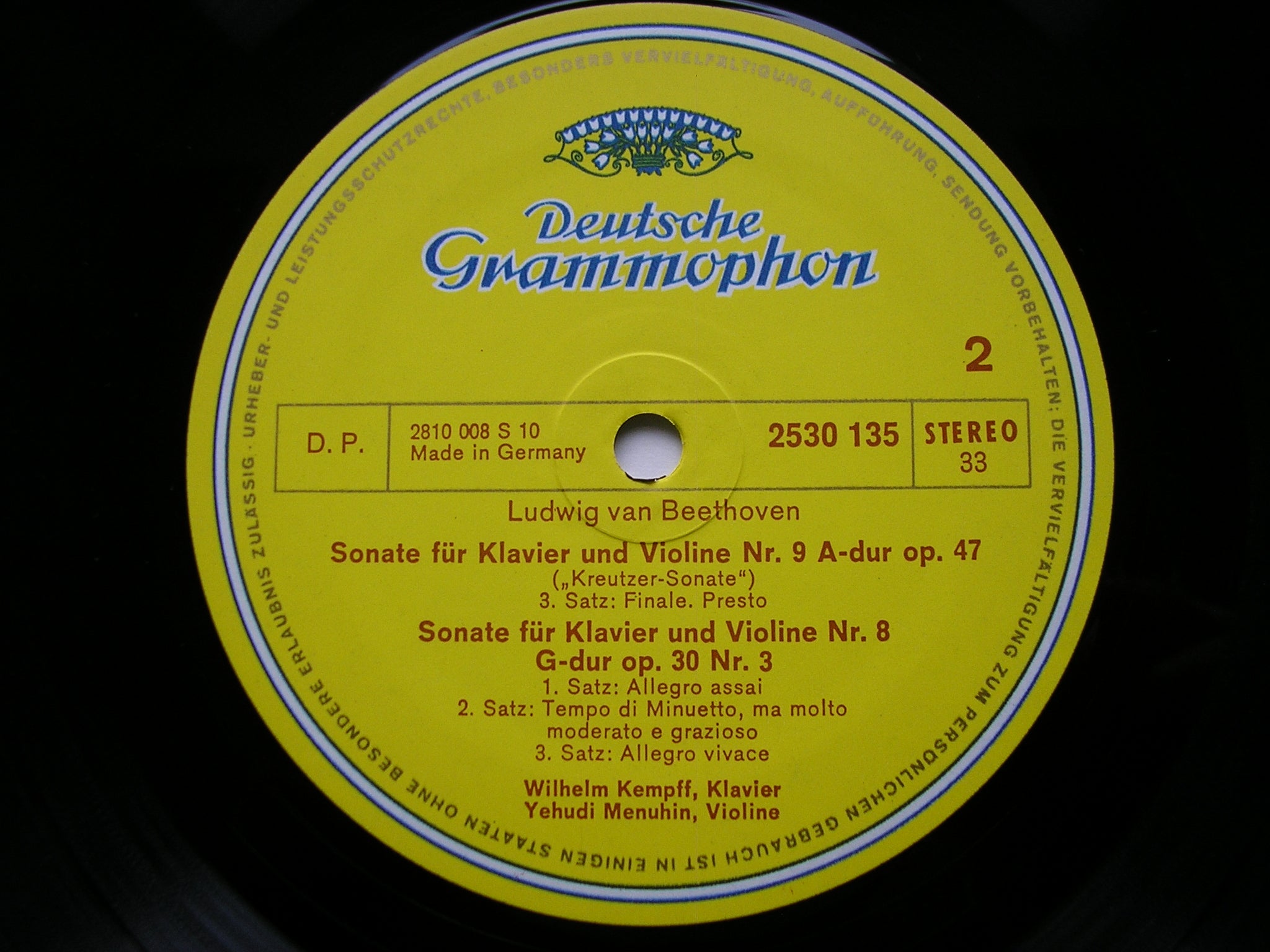 BEETHOVEN: THE COMPLETE VIOLIN SONATAS     MENUHIN / KEMPFF    5 LP