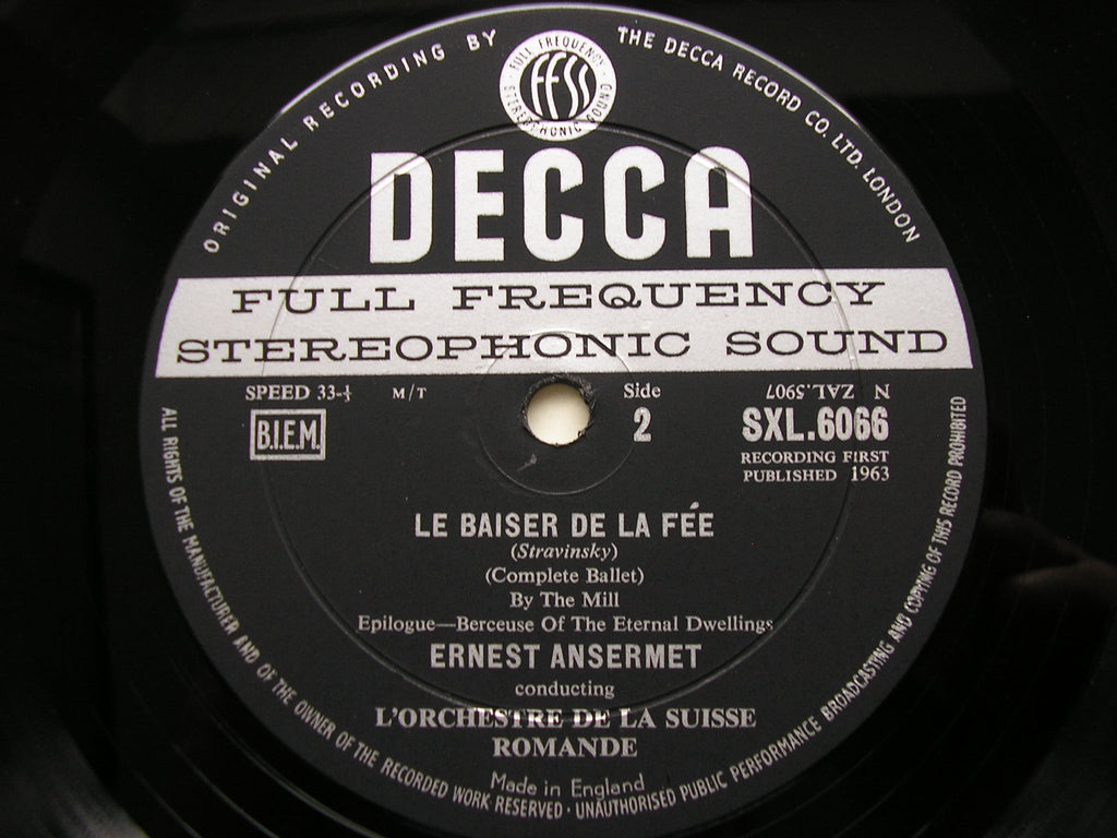 SXL 6066 STRAVINSKY: LE BAISER DE LA FEE ANSERMET / SUISSE ROMANDE
