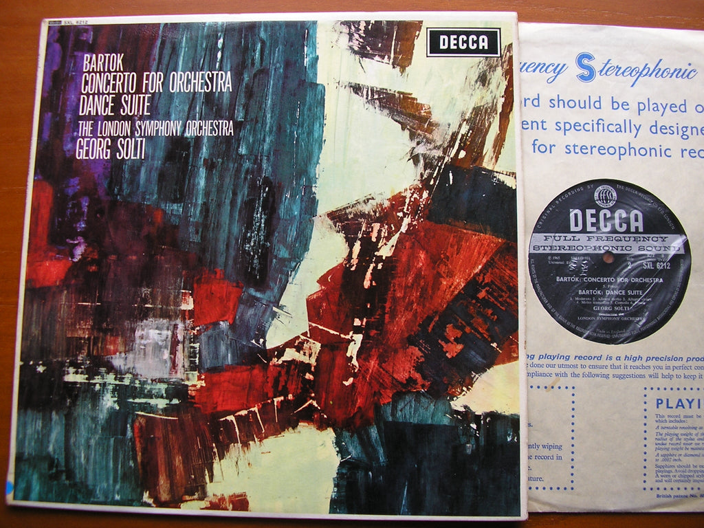 SXL 6212 BARTOK: CONCERTO FOR ORCHESTRA / DANCE SUITE SOLTI / LONDON SYMPHONY