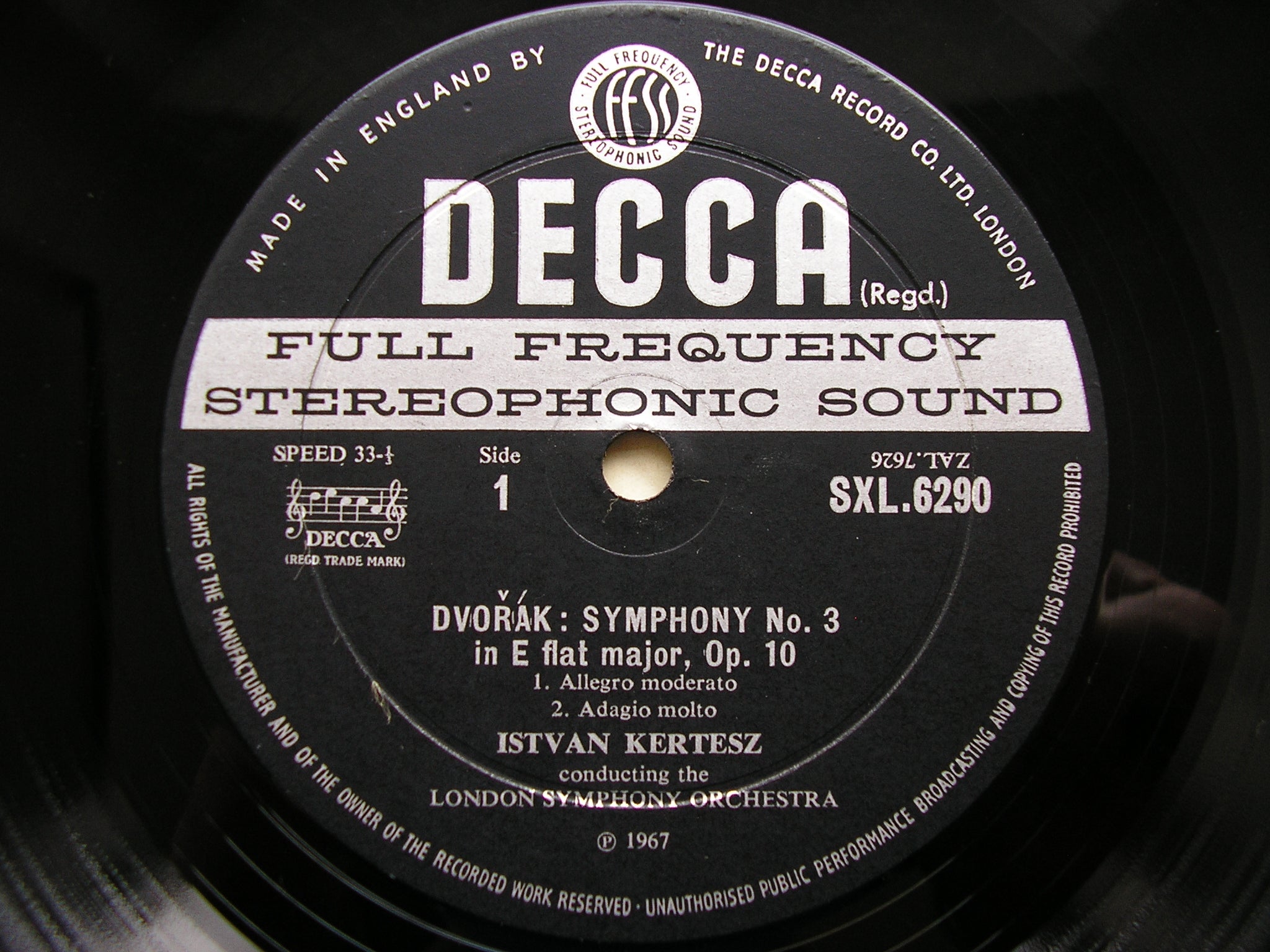 DVORAK: THE SYMPHONIES / OVERTURES / SCHERZO CAPRICCIOSO    KERTESZ / LONDON SYMPHONY     SXL ED2 WIDE BAND