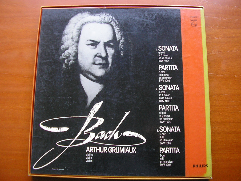 BACH: SONATAS & PARTITAS FOR VIOLIN SOLO  BWV 1001 - 1006     ARTHUR GRUMIAUX   3 LP     6768 017
