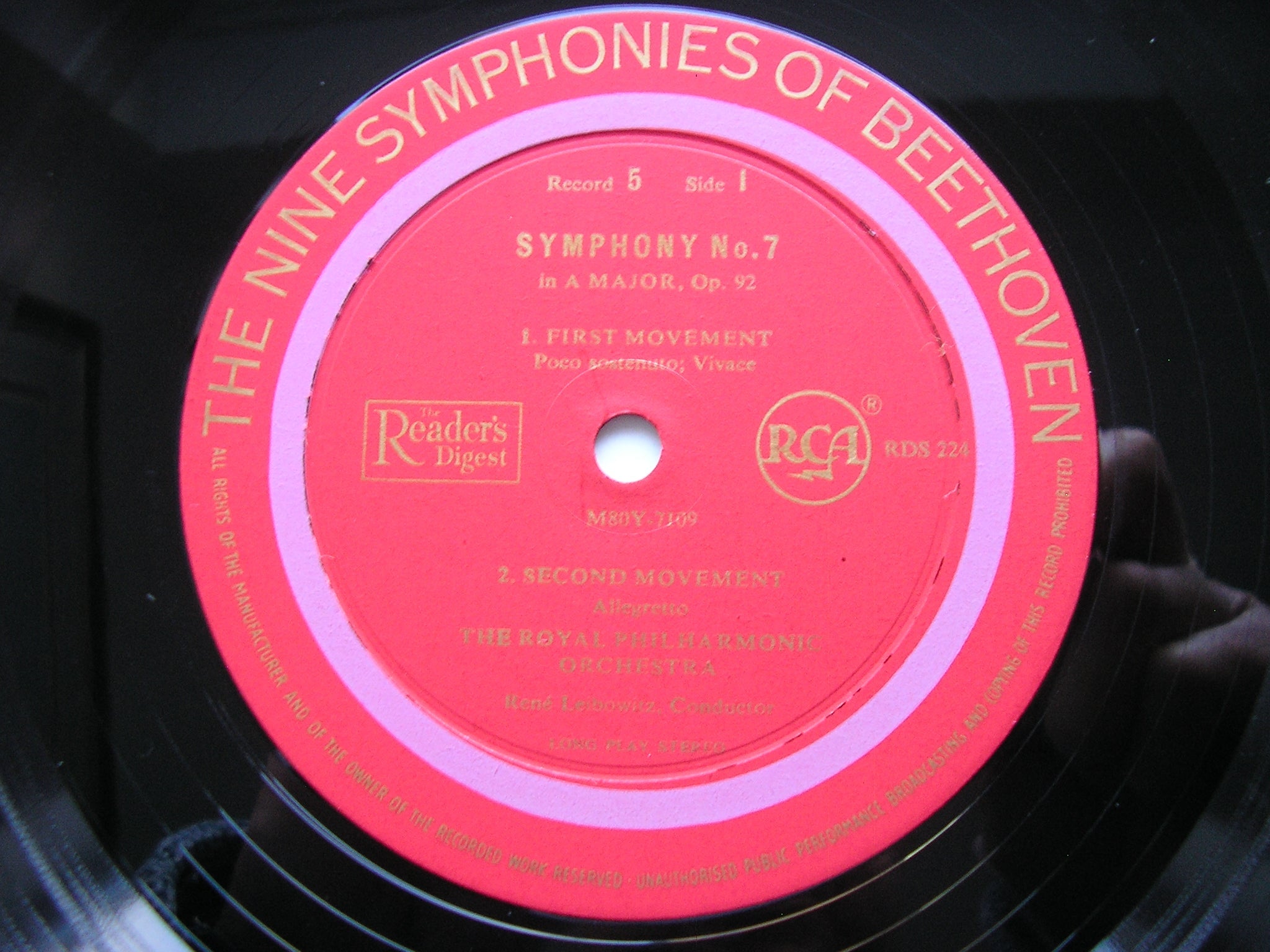 BEETHOVEN: THE NINE SYMPHONIES     RENE LEIBOWITZ / ROYAL PHILHARMONIC ORCHESTRA    RDS 220 - 226