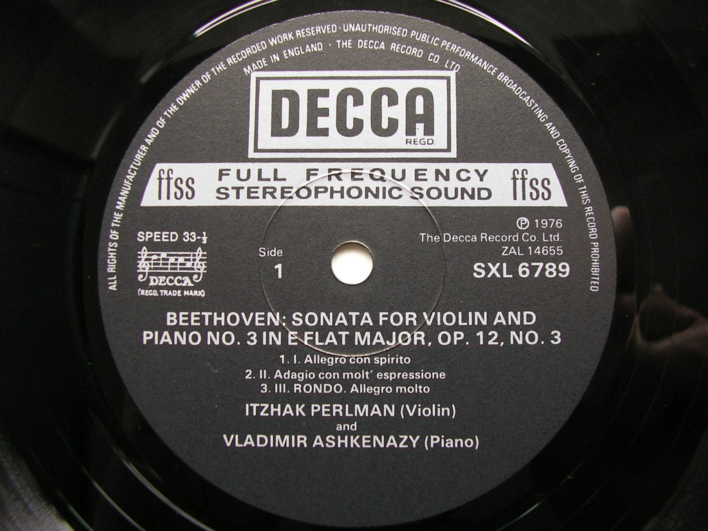 BEETHOVEN: THE COMPLETE SONATAS FOR VIOLIN & PIANO   PERLMAN / ASHKENAZY  5LP