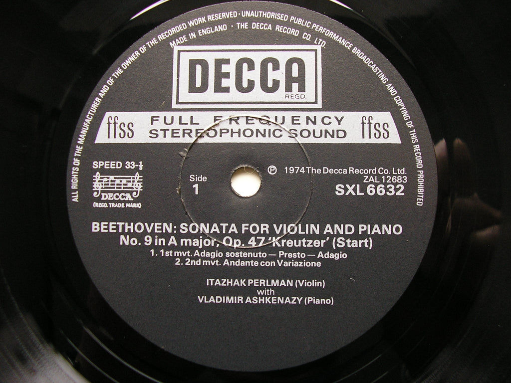 BEETHOVEN: THE COMPLETE SONATAS FOR VIOLIN & PIANO   PERLMAN / ASHKENAZY  5LP