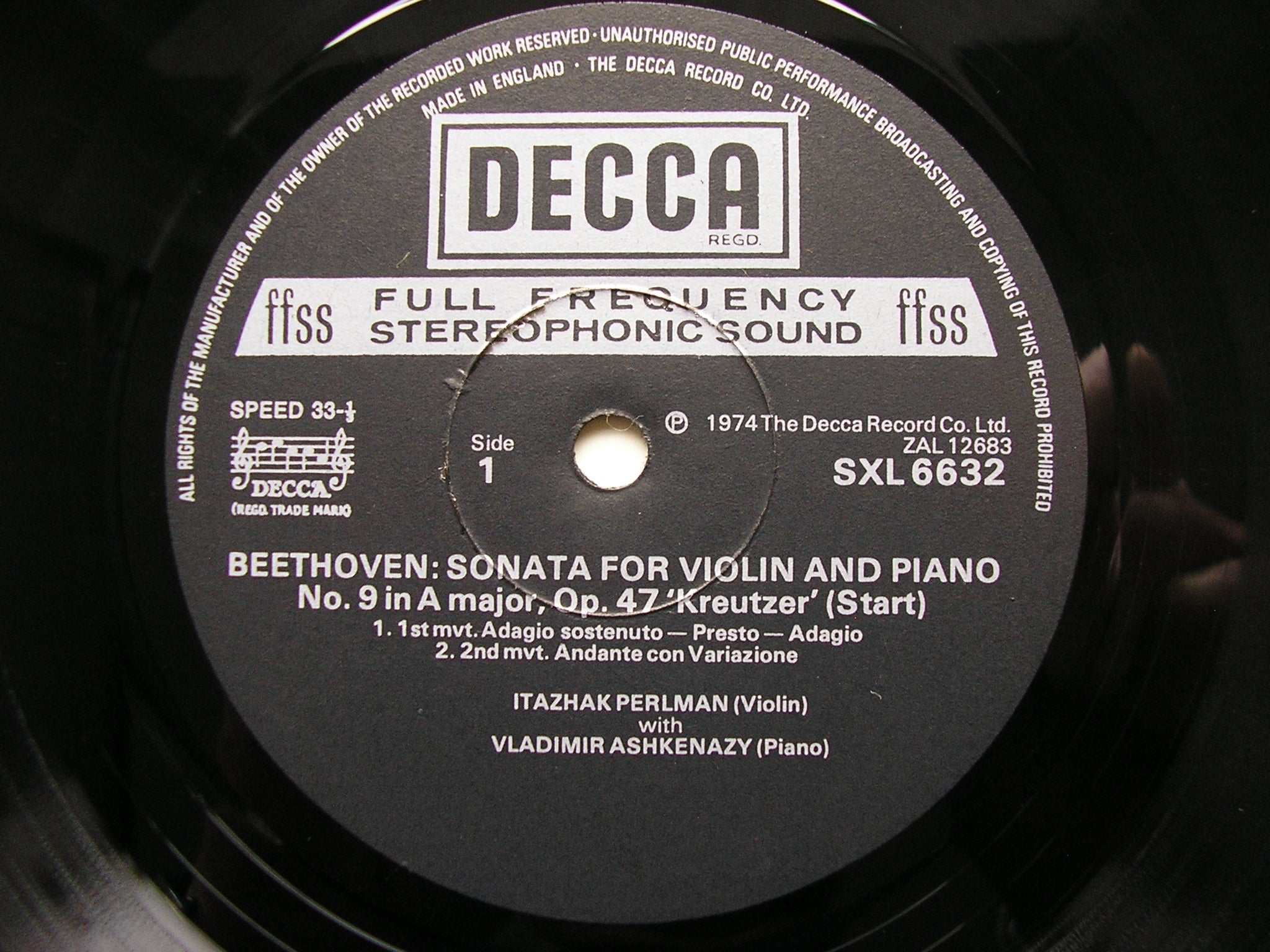 BEETHOVEN: THE COMPLETE SONATAS FOR VIOLIN & PIANO   PERLMAN / ASHKENAZY  5LP