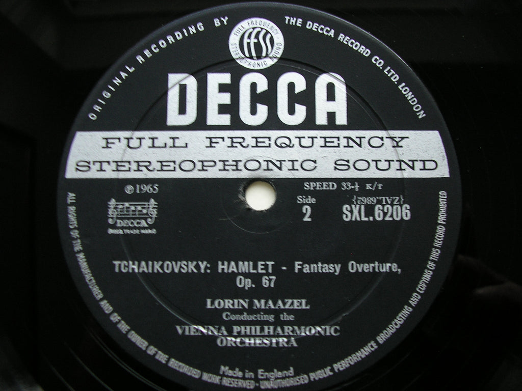 SXL 6206 TCHAIKOVSKY: ROMEO & JULIET / HAMLET MAAZEL / VIENNA PHILHARMONIC