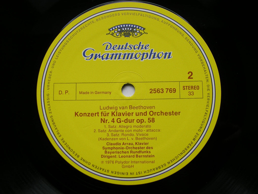 BEETHOVEN: SYMPHONY No. 5 / PIANO CONCERTO No. 4 / LEONORA No. 3    ARRAU / BAVARIAN RADIO SYMPHONY / BERNSTEIN     2721 153