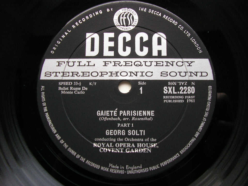 SXL 2280 OFFENBACH: GAITE PARISIENNE / GOUNOD: FAUST Ballet Music SOLTI / OROHCG