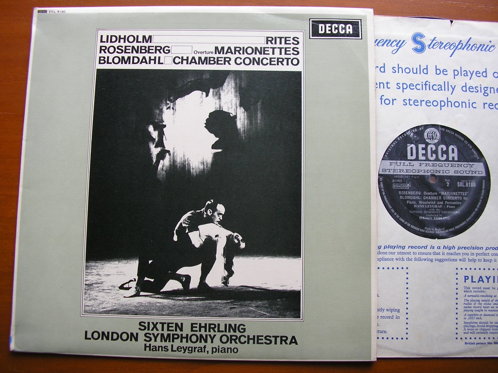 SXL 6180 LIDHOLM / ROSENBERG / BLOMDAHL: ORCHESTRAL MUSIC LEYGRAF / EHRLING / LONDON SYMPHONY
