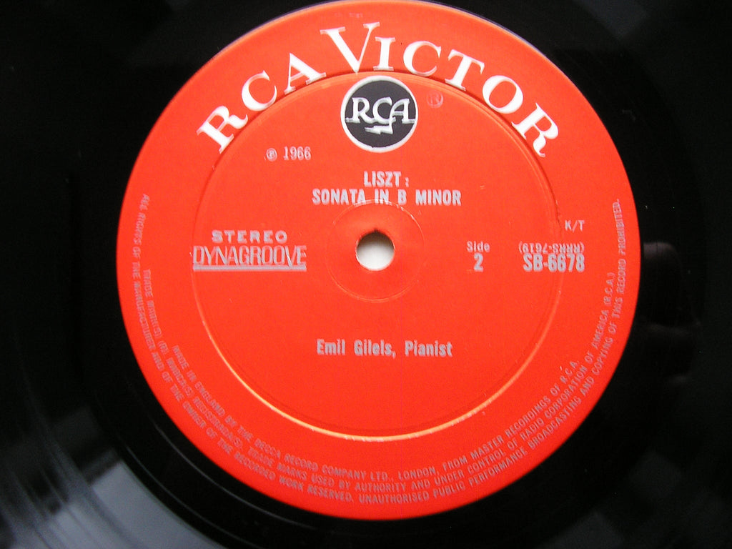 SB 6678 LISZT: SONATA IN B Minor / SHOSTAKOVICH: SONATA No. 2     EMIL GILELS     SB 6678