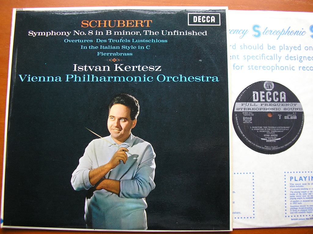SXL 6090 SCHUBERT: SYMPHONY No. 8 'Unfinished' / OVERTURES      KERTESZ / VIENNA PHILHARMONIC      ED1