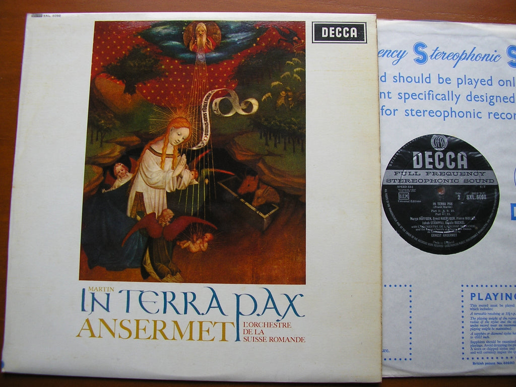 SXL 6098 MARTIN: IN TERRA PAX SOLOISTS / SUISSE ROMANDE / ANSERMET