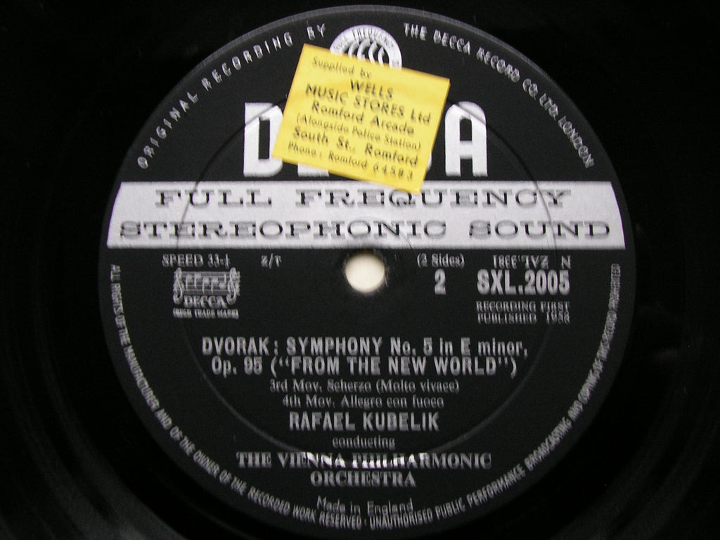 SXL 2005  DVORAK: SYMPHONY No. 9    KUBELIK / VIENNA PHILHARMONIC     ED 1