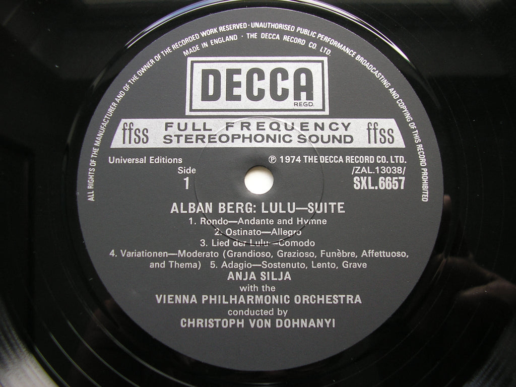 SXL 6657 BERG: LULU Suite / STRAUSS: SALOME final scene ANJA SILJA / VIENNA PHILHARMONIC / DOHNANYI