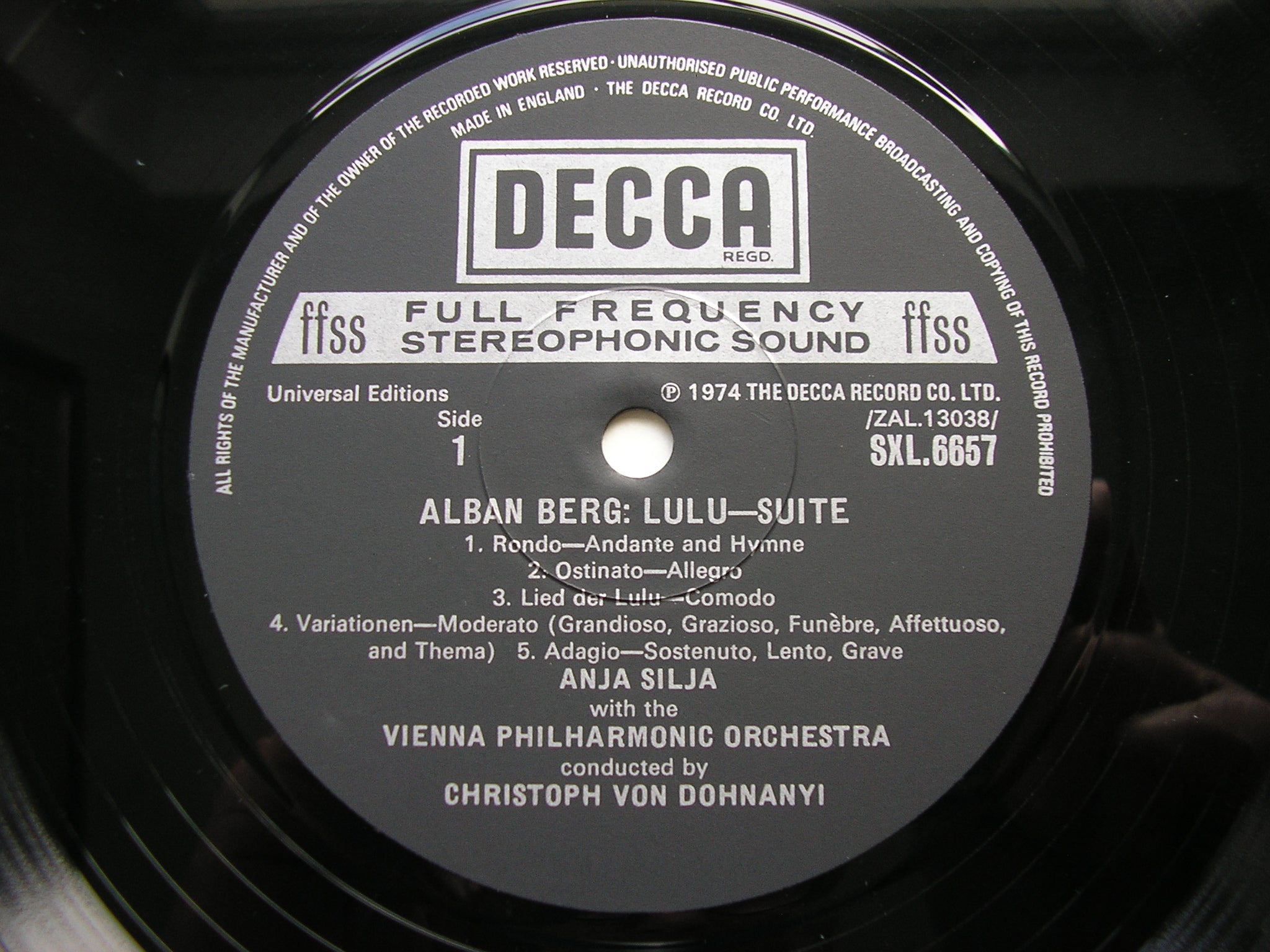 SXL 6657 BERG: LULU Suite / STRAUSS: SALOME final scene ANJA SILJA / VIENNA PHILHARMONIC / DOHNANYI