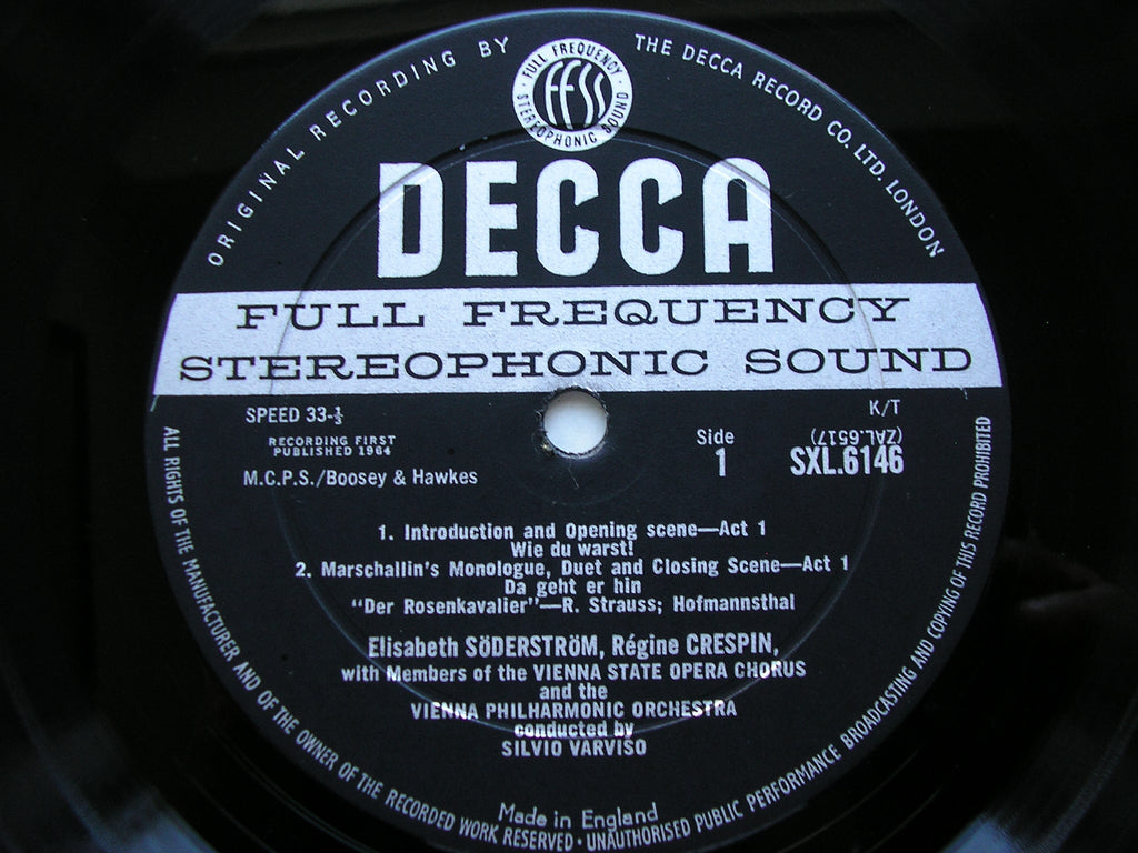 SXL 6146 STRAUSS: DER ROSENKAVALIER CRESPIN / SODERSTROM / GUEDEN / VIENNA PHILHARMONIC / VARVISO