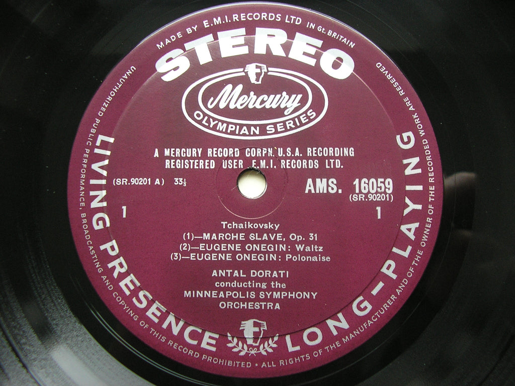 TCHAIKOVSKY: WALTZ & POLONAISE from EUGENE ONEGIN / FRANCESCA DA RIMINI / MARCHE SLAVE   MINNEAPOLIS SYMPHONY / DORATI   AMS 16059