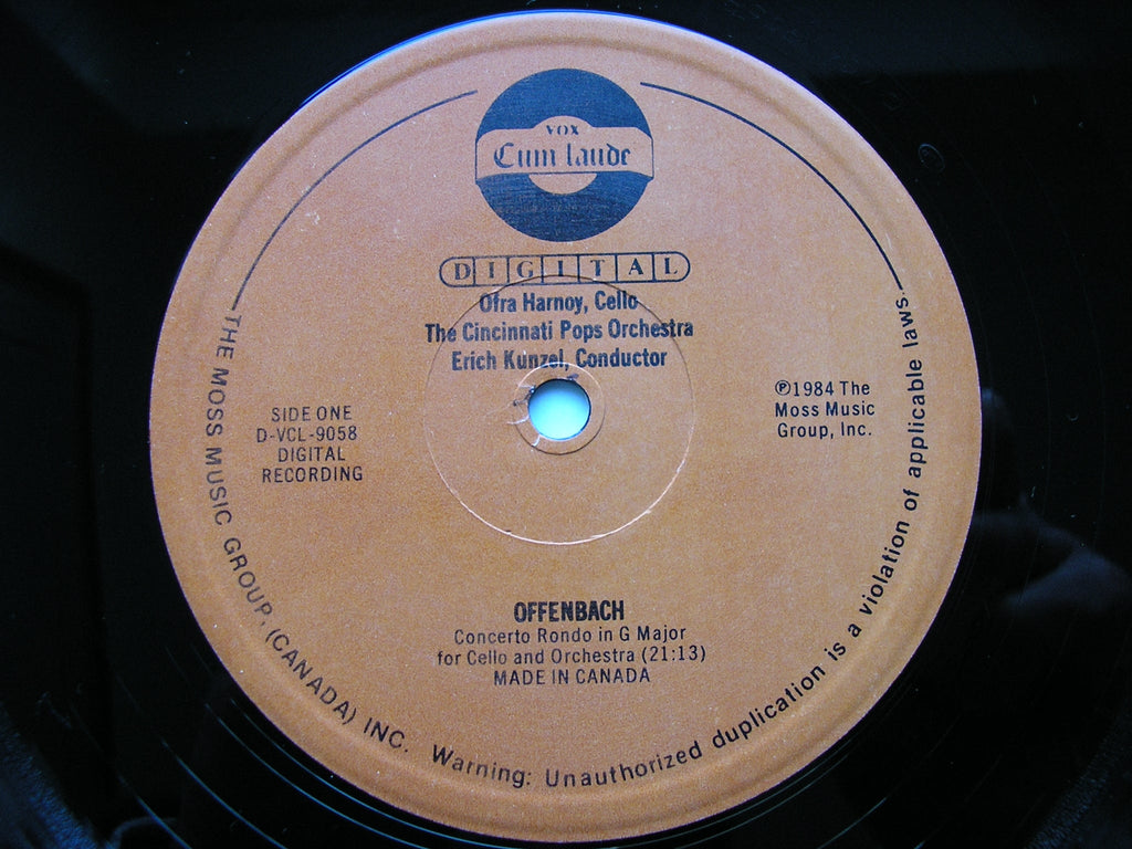 OFFENBACH: CONCERTO RONDO for CELLO & ORCHESTRA / OVERTURE   HARNOY / CINCINNATI POPS / KUNZEL   D-VCL 9058