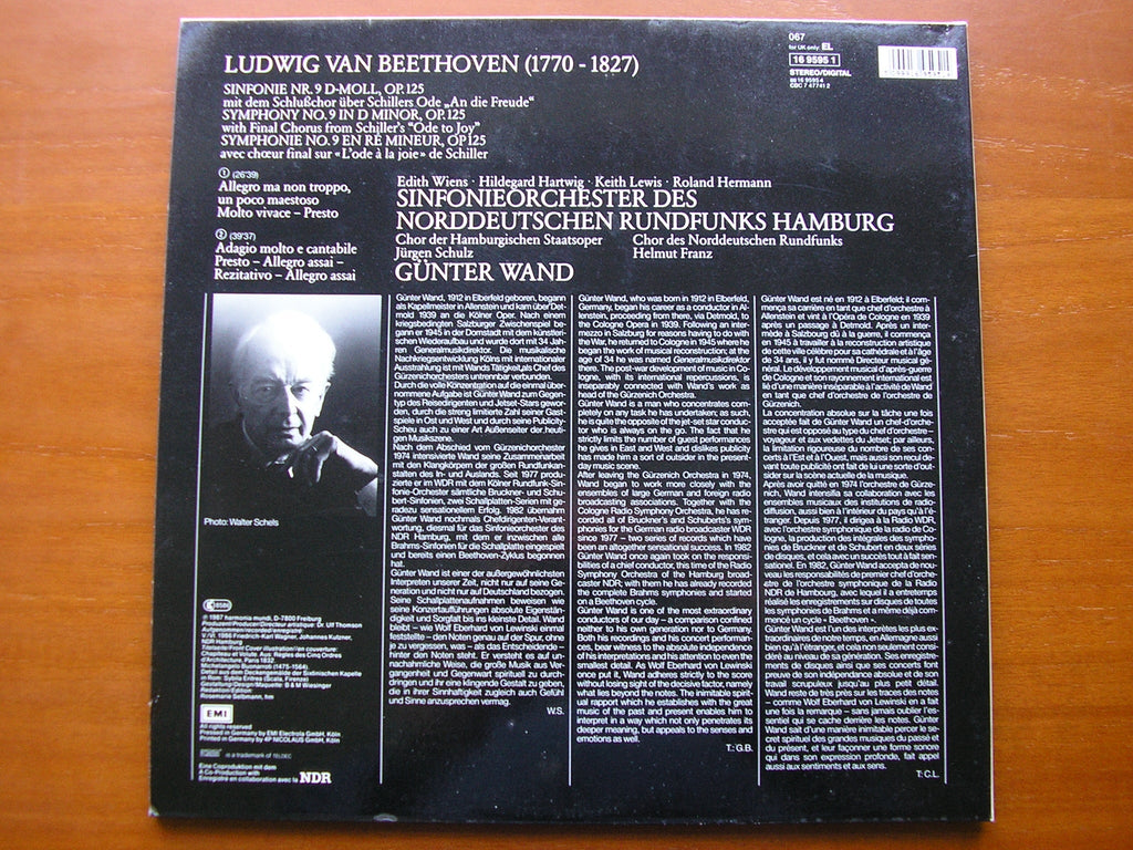 BEETHOVEN: SYMPHONY No. 6 'Pastorale'    WAND / NDR ORCHESTRA HAMBURG    1C 067 16 9561