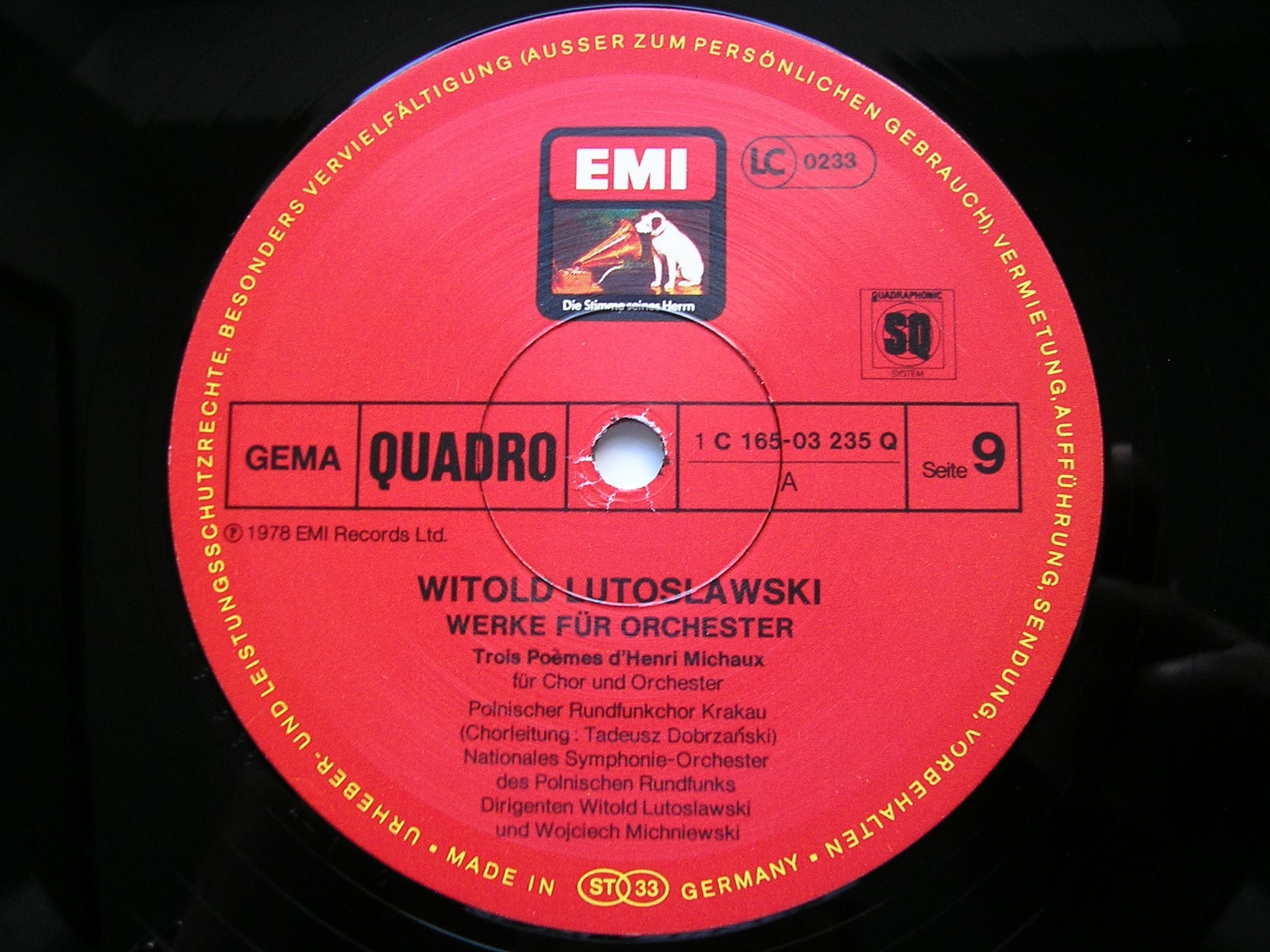 LUTOSLAWSKI: ORCHESTRAL WORKS   POLISH RADIO SYMPHONY / POLISH CHAMBER ORCHESTRA / WITOLD LUTOSLAWSKI   1C 165 03231/6