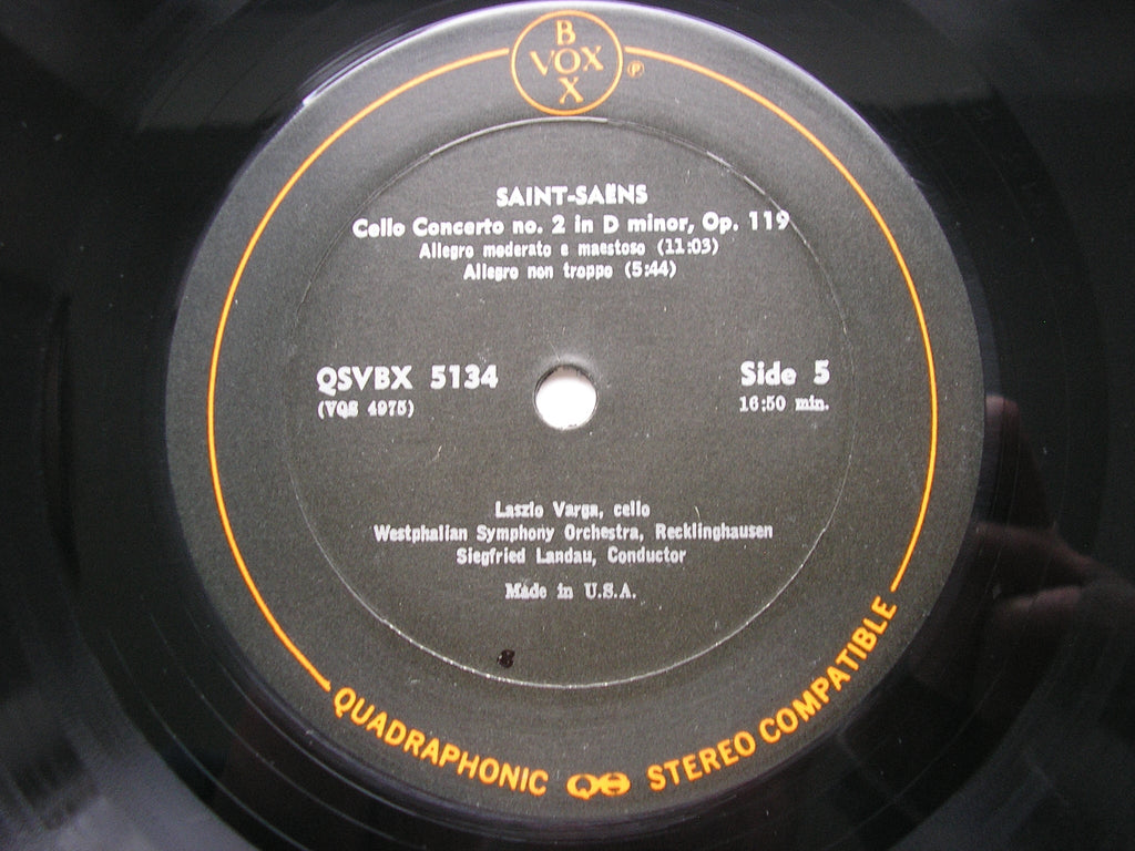 SAINT-SAENS: ALL THE WORKS FOR VIOLIN & ORCHESTRA / CELLO & ORCHESTRA    RUGGIERO RICCI / LASZLO VARGA / FROMENT / PETERS / CAO     QSVBX 5134