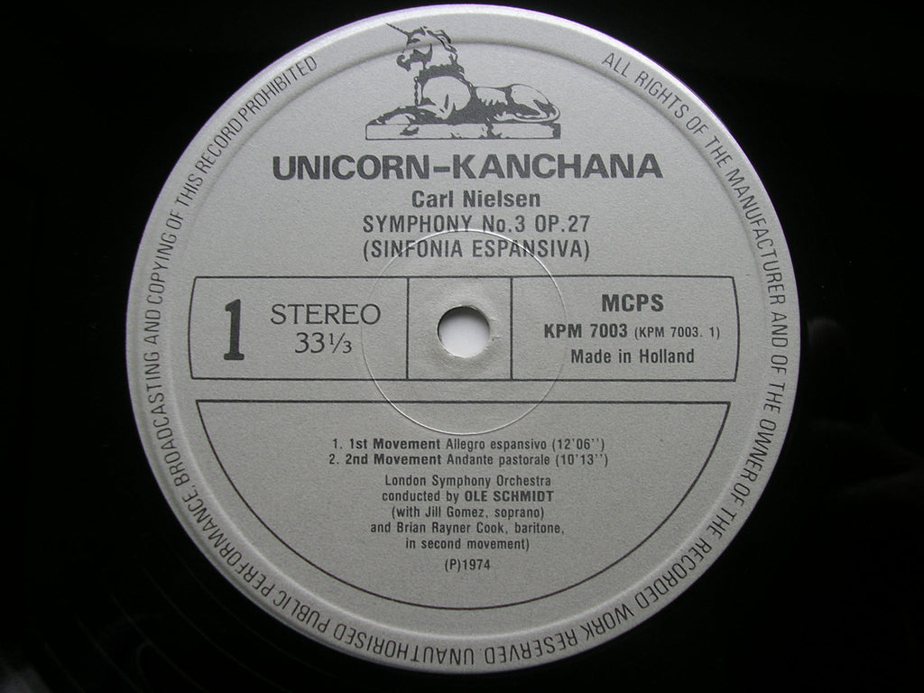 NIELSEN: THE SIX SYMPHONIES     SCHMIDT / LONDON SYMPHONY ORCHESTRA    KPM 7001 - 6