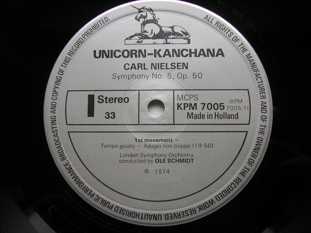 NIELSEN: THE SIX SYMPHONIES     SCHMIDT / LONDON SYMPHONY ORCHESTRA    KPM 7001 - 6