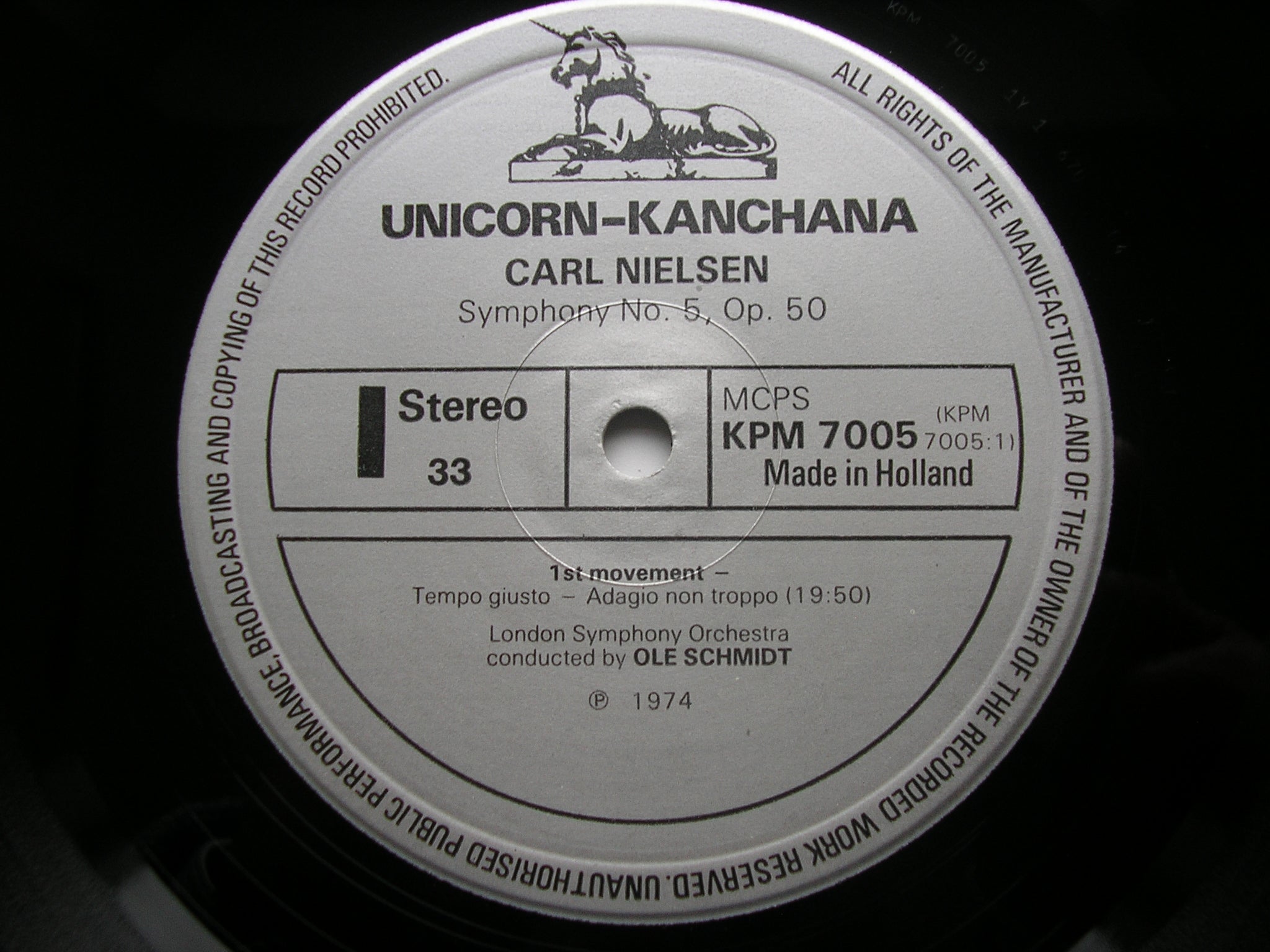 NIELSEN: THE SIX SYMPHONIES     SCHMIDT / LONDON SYMPHONY ORCHESTRA    KPM 7001 - 6