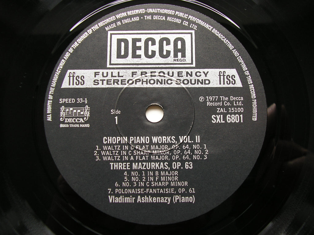 CHOPIN: COMPLETE SOLO PIANO MUSIC    ASHKENAZY   15 LP