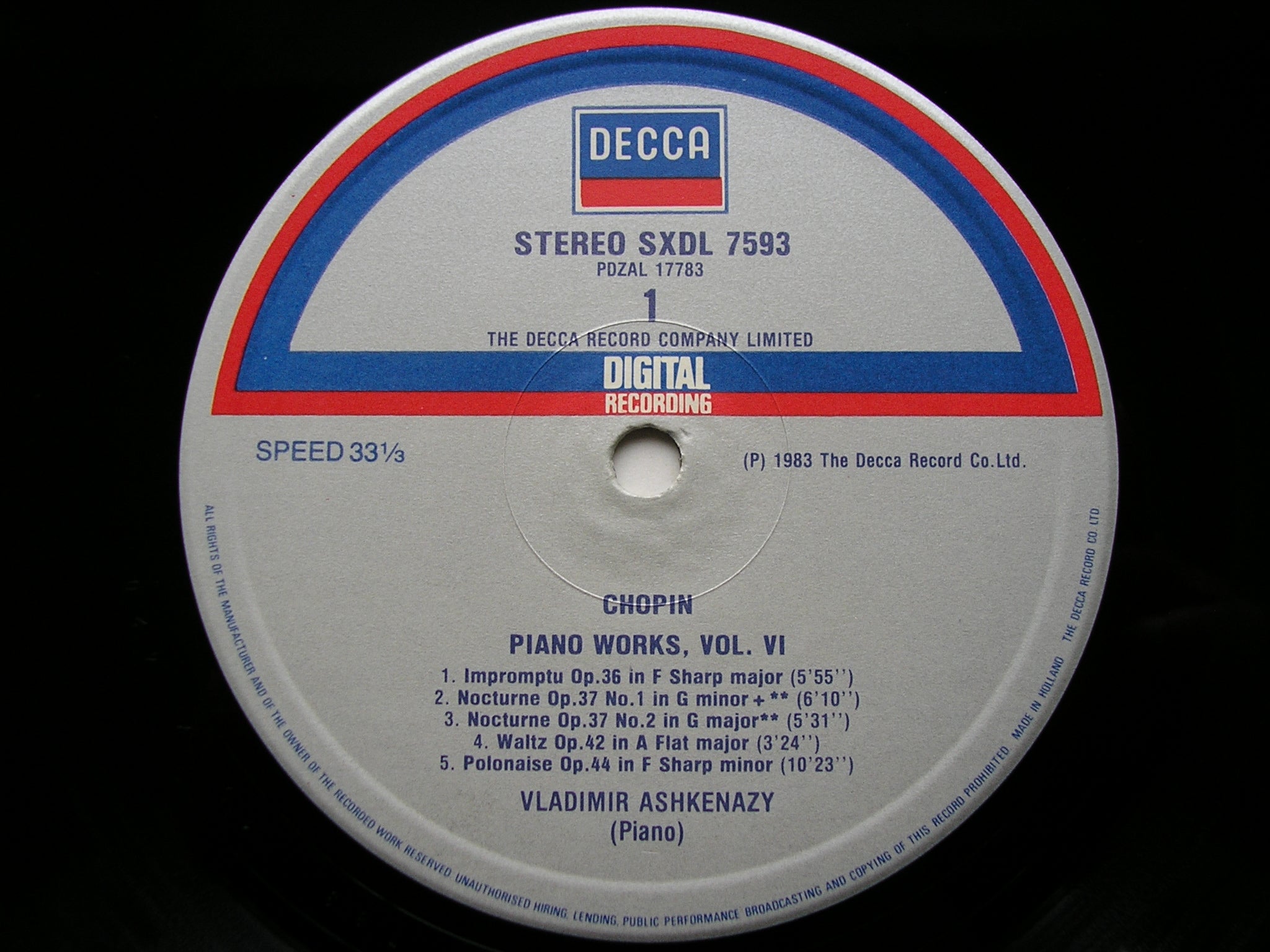 CHOPIN: COMPLETE SOLO PIANO MUSIC    ASHKENAZY   15 LP